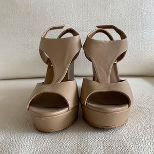 BP WEDGE SANDALS in Nude